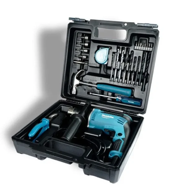 สว่านกระเเทก MAKITA 13 มม. รุ่น M8103KX2B 430 วัตต์ พร้อมอุปกรณ์ครบชุด - Image 2