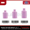 WELPRO ชุดหัวเชื่อมทิก Alumina Cup with Gaslen เเพ็ค 3 ชิ้น No.5 No.6 No.7 3 Alumina Cap with Gaslen 5 6 7