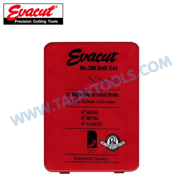 ดอกสว่าน EVACUT NO.2 ชุด นิ้ว 21 ตัว/ชุด ขนาด 1mm - 10mm X 64ths - Image 2