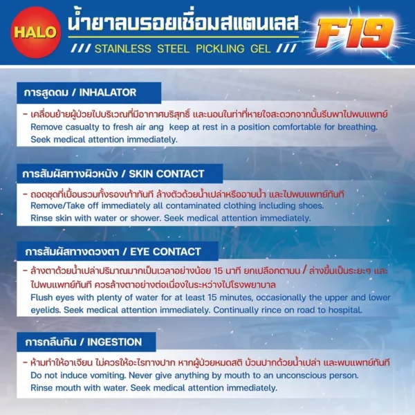 น้ำยาลบรอยเชื่อมสแตนเลส HALO F19 ( 6 กระปุก ) - Image 4