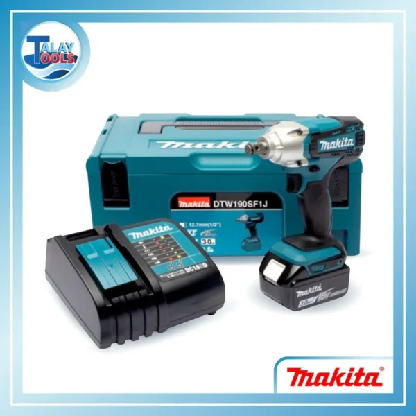 บล็อกไร้สาย makita 18V. รุ่น DTW190SF1J ขนาด 1/2 นิ้ว