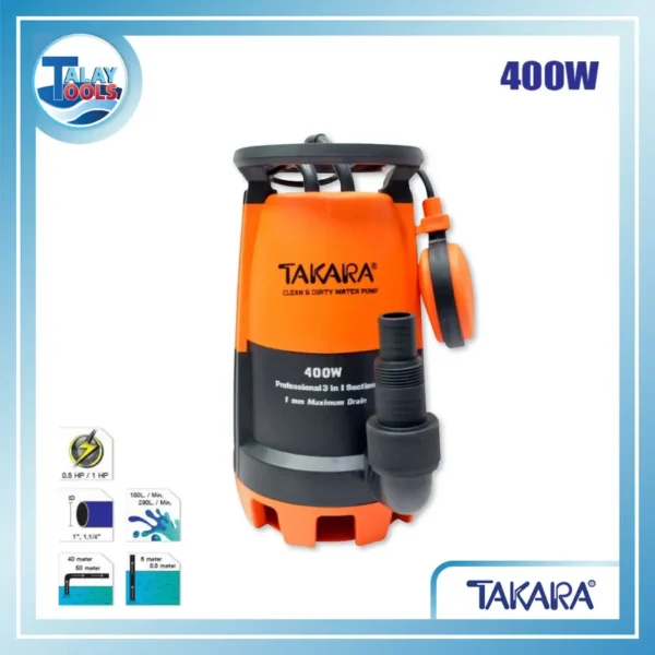 ปั๊มจุ่มเเช่ TAKARA TK-Professional 3 IN 1 คุณภาพเกรดพรีเมี่ยม( 400w. / 750w. ) - Image 2