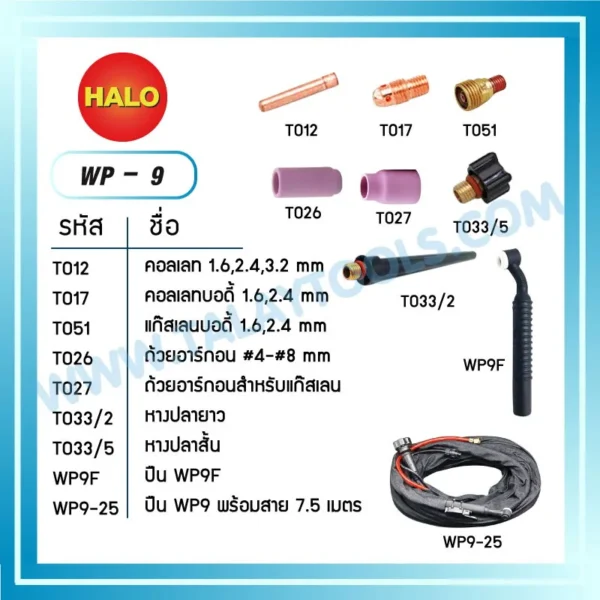HALO คอลเลทบอดี้ WP-9 1.6 mm ( 5 ชิ้น ) - Image 2
