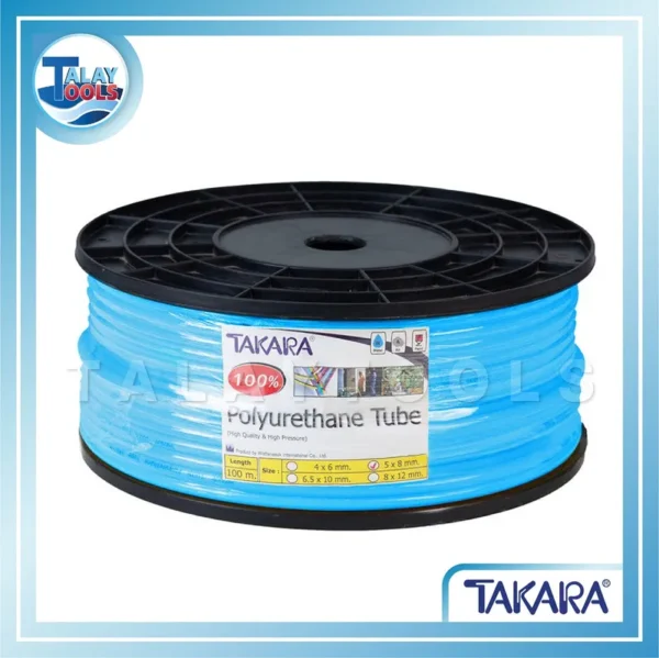 สายลมโพลียูรีเทน TAKARA 3/16"x100m. (สีฟ้า) แบบม้วนเต็ม CPBT03
