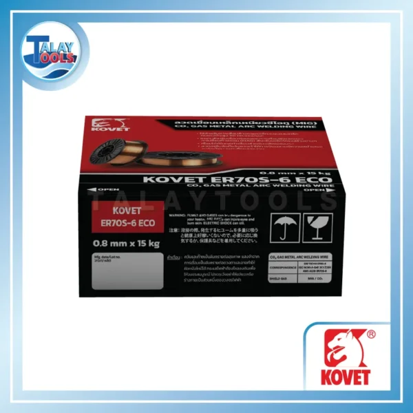 ลวดเชื่อมเหล็กเหนียวแก๊สซีโอทู KOVET ER70S-6 ECO ขนาด 0.8 - Image 2