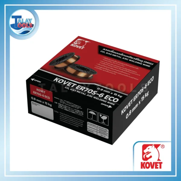 ลวดเชื่อมเหล็กเหนียวแก๊สซีโอทู KOVET ER70S-6 ECO ขนาด 0.8 - Image 3