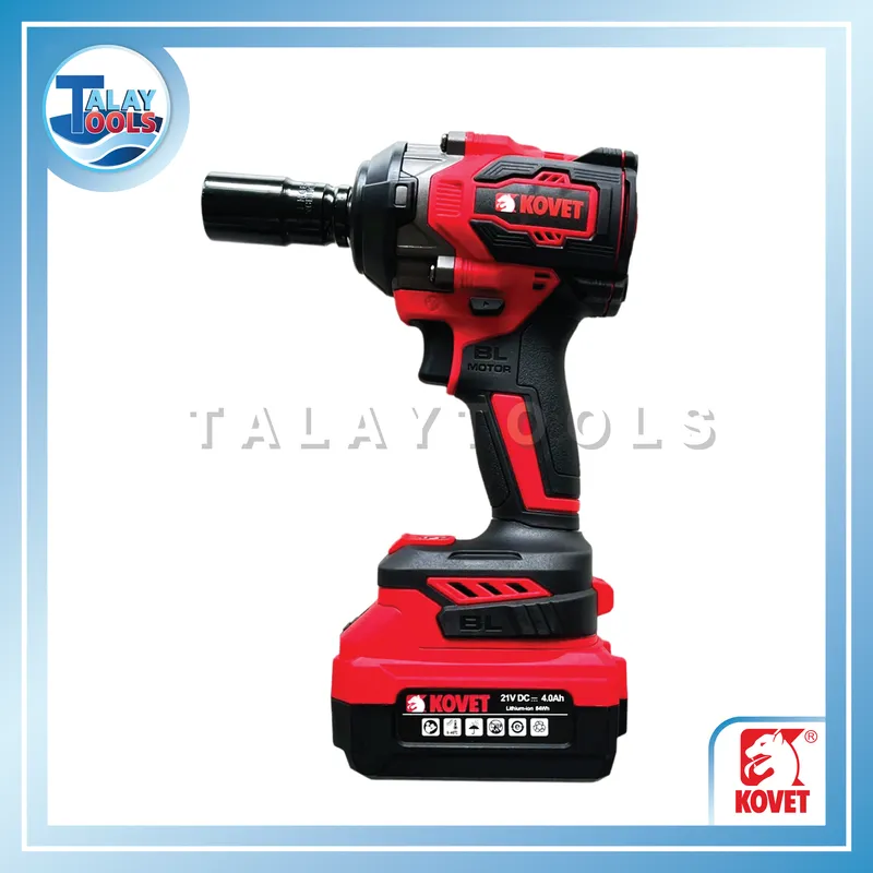 KOVET บล็อกไฟฟ้าไร้สาย 1/2"(12.7mm) พร้อมแบตเตอรี่ รุ่น KD7801 (21V) 6 บล็อกไฟฟ้าไร้สาย KOVET รุ่น KD7801 ขนาด 1/2 นิ้ว (12.7 มม.)