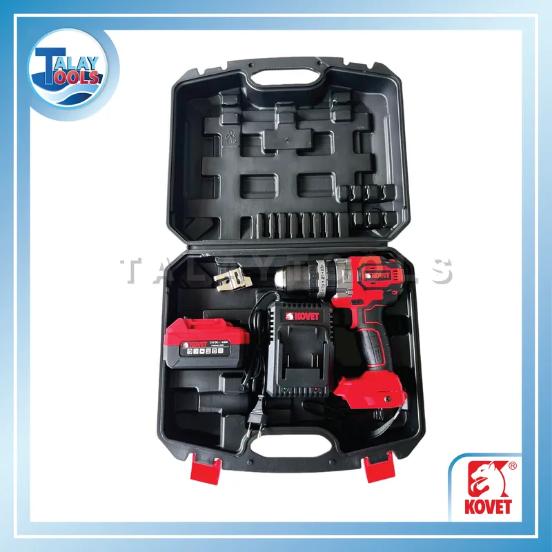 KOVET สว่านกระแทกไร้สาย 13 มม พร้อมแบต รุ่น KD7351 (21V) 7 ภาพกล่องเก็บ สว่านกระแทกไร้สาย 13 มม รุ่น KD7351