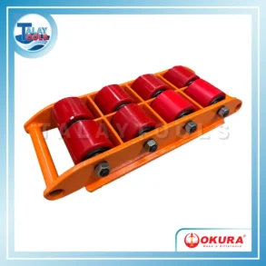 OKURA CRA-8 เต่าลากเครื่องจักรล้อโพลียูริเทน 12 ตัน (ไม่รวมด้ามจับลาก)