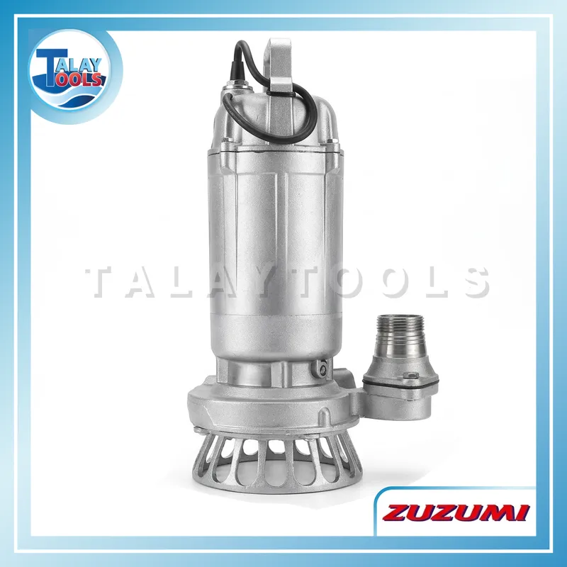 ZUZUMI WQ-180S ปั๊มแช่ดูดโคลนตัวเรือนสแตนเลส 6 ZUZUMI WQ-180S ปั๊มแช่ดูดโคลนตัวเรือนสแตนเลส