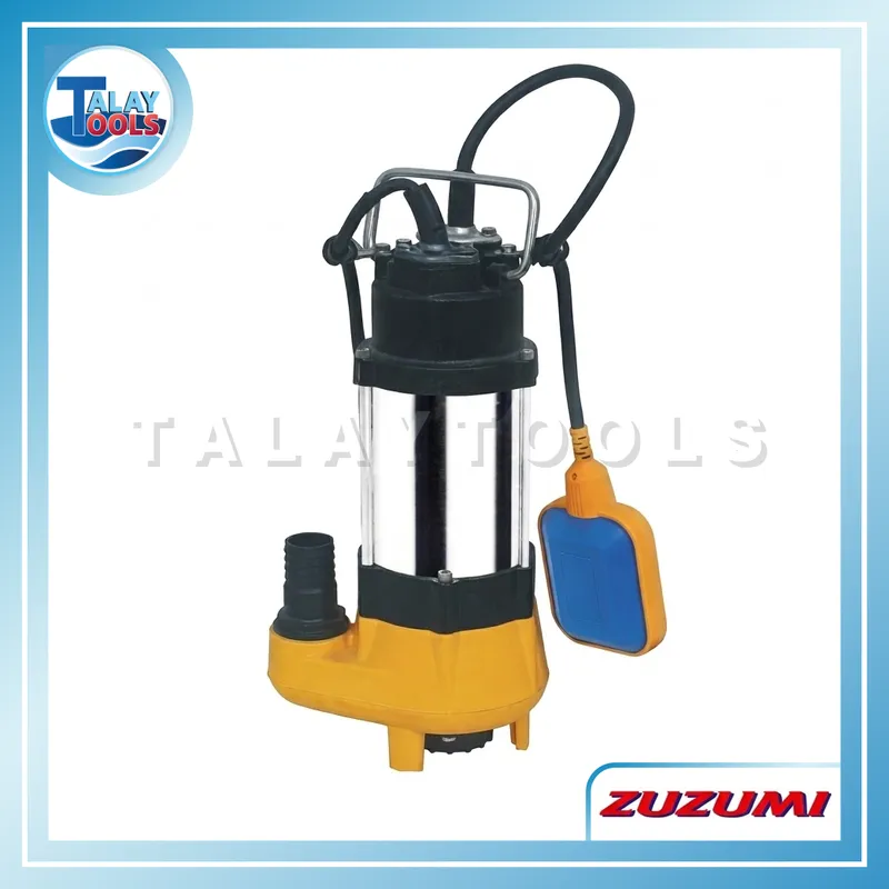 ZUZUMI WQ-750F ปั๊มแช่ดูดโคลนตัวเรือนสแตนเลส มีสวิทช์ลูกลอย 750W 6 ZUZUMI WQ-750F ปั๊มแช่ดูดโคลนตัวเรือนสแตนเลส มีสวิทช์ลูกลอย 750W